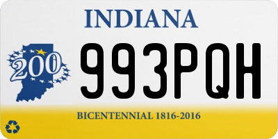 IN license plate 993PQH