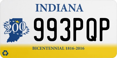 IN license plate 993PQP