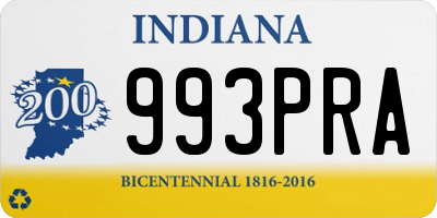 IN license plate 993PRA