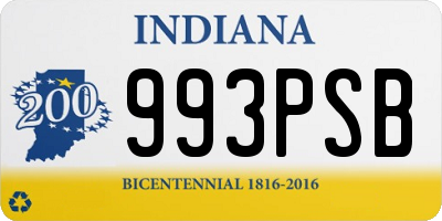 IN license plate 993PSB