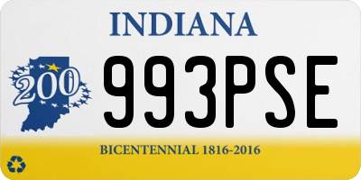 IN license plate 993PSE