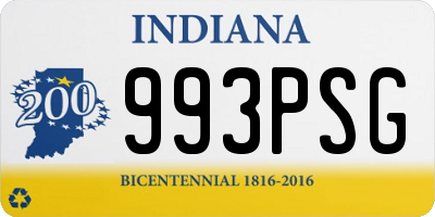 IN license plate 993PSG