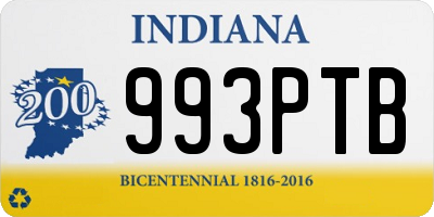 IN license plate 993PTB