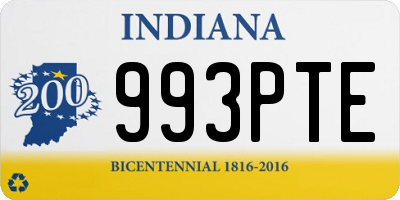 IN license plate 993PTE