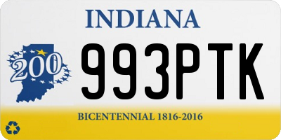 IN license plate 993PTK