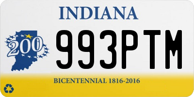 IN license plate 993PTM