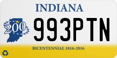 IN license plate 993PTN