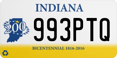 IN license plate 993PTQ