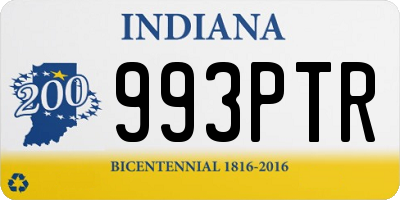 IN license plate 993PTR