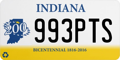 IN license plate 993PTS