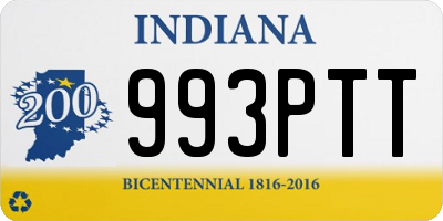 IN license plate 993PTT