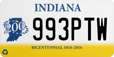 IN license plate 993PTW