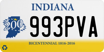 IN license plate 993PVA