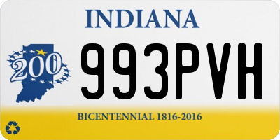 IN license plate 993PVH