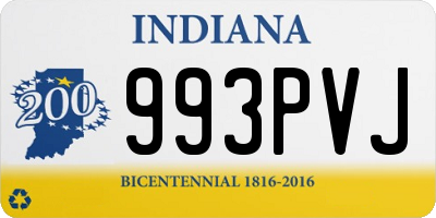 IN license plate 993PVJ