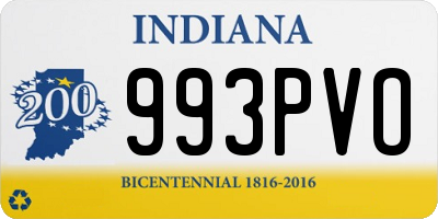 IN license plate 993PVO