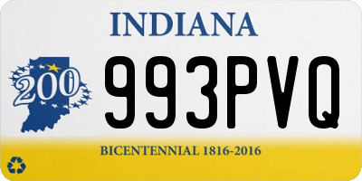 IN license plate 993PVQ