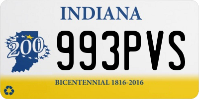 IN license plate 993PVS