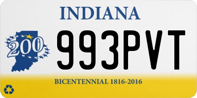 IN license plate 993PVT