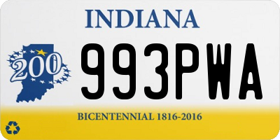 IN license plate 993PWA