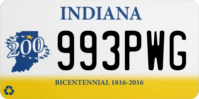 IN license plate 993PWG