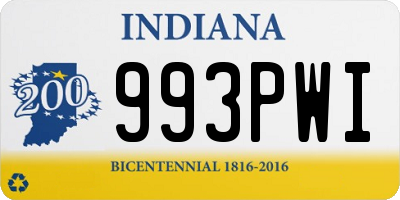 IN license plate 993PWI