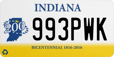 IN license plate 993PWK