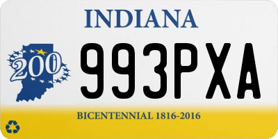 IN license plate 993PXA