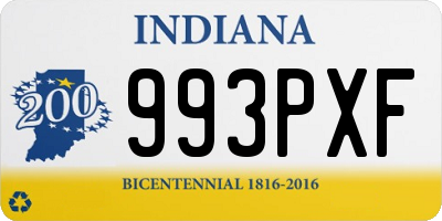 IN license plate 993PXF