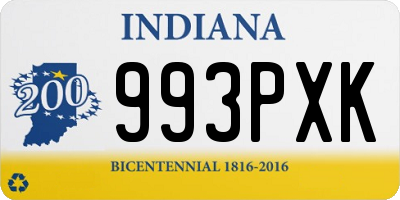 IN license plate 993PXK