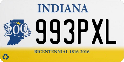 IN license plate 993PXL