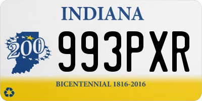 IN license plate 993PXR