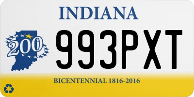 IN license plate 993PXT