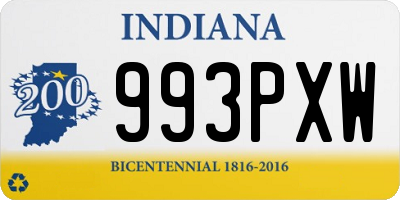 IN license plate 993PXW