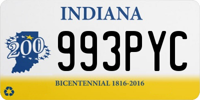 IN license plate 993PYC