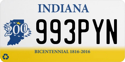 IN license plate 993PYN