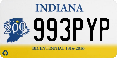 IN license plate 993PYP