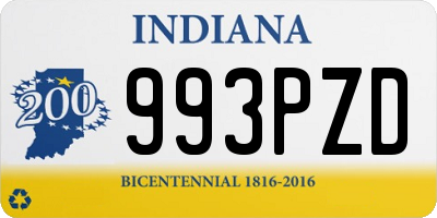 IN license plate 993PZD