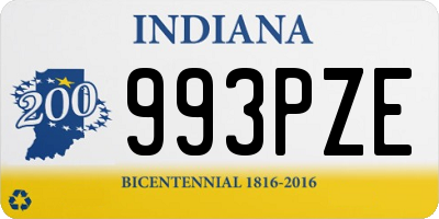 IN license plate 993PZE