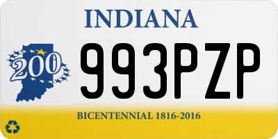 IN license plate 993PZP