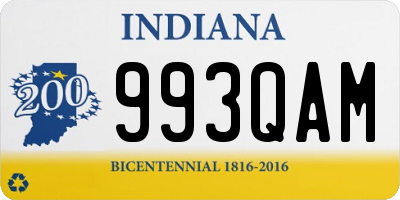 IN license plate 993QAM