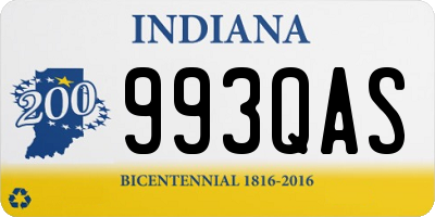 IN license plate 993QAS