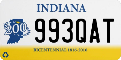 IN license plate 993QAT