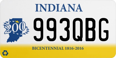 IN license plate 993QBG