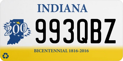 IN license plate 993QBZ