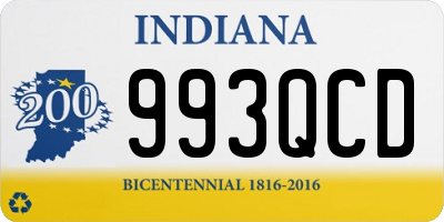 IN license plate 993QCD