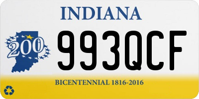 IN license plate 993QCF