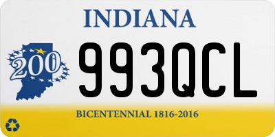 IN license plate 993QCL