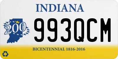 IN license plate 993QCM