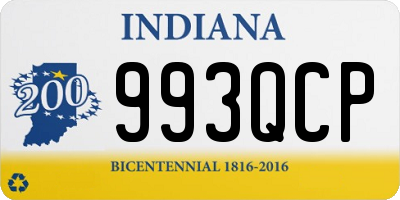 IN license plate 993QCP